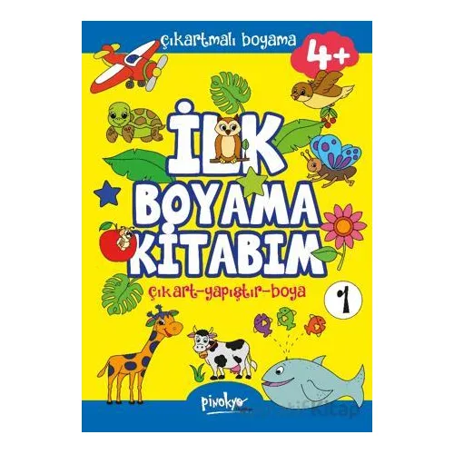 Çıkartmalı İlk Boyama Kitabım - 1 (4+ Yaş) - Buçe Dayı - Pinokyo Yayınları