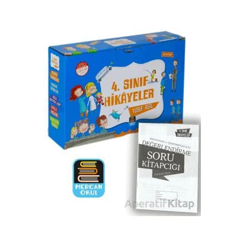 4. Sınıf Hikayeler Okuma Seti - 10 Kitap Soru Kitapçığı İlaveli - Yusuf Asal - Mercan Okul Yayınları