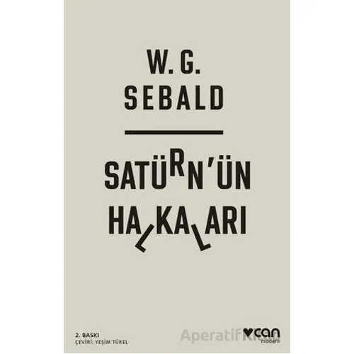 Satürnün Halkaları - W. G. Sebald - Can Yayınları