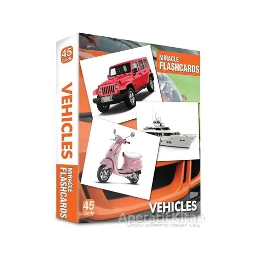 Miracle Flashcards - Vehicles Box 45 Cards - Kolektif - MK Publications