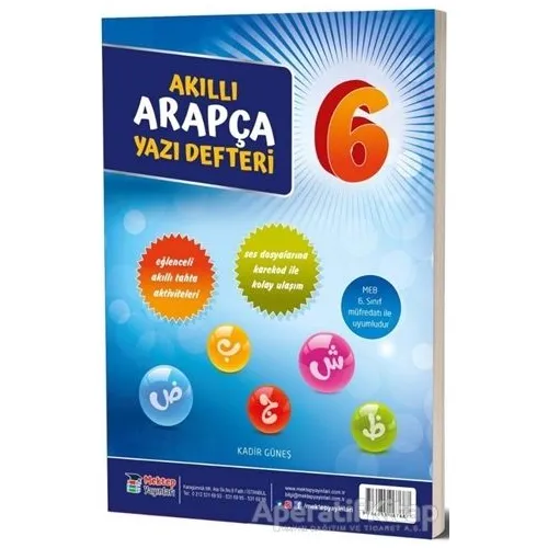 6. Sınıf Akıllı Arapça Yazı Defteri - Kadir Güneş - Mektep Yayınları