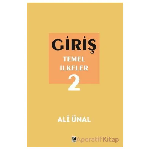 Giriş Temel İlkeler 2 - Ali Ünal - Çıra Yayınları