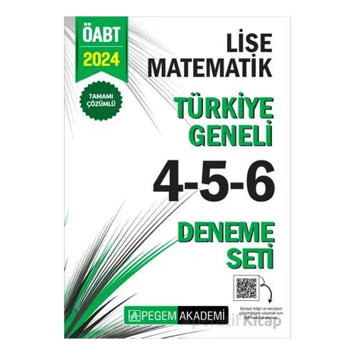 2024 KPSS ÖABT Lise Matematik Tamamı Çözümlü Türkiye Geneli 4-5-6 (3lü Deneme Seti)