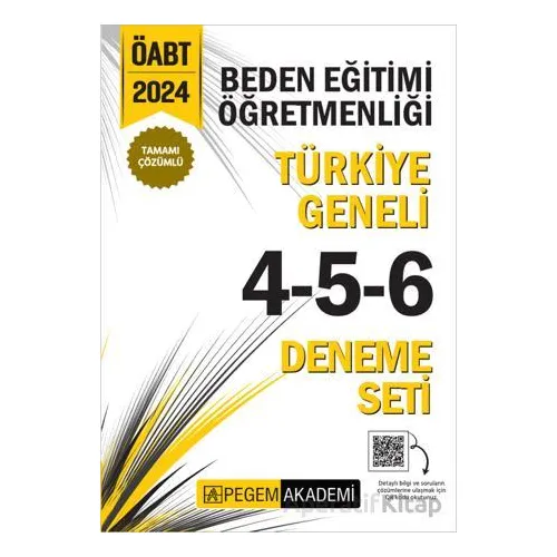 2024 KPSS ÖABT Beden Eğitimi Öğretmenliği Tamamı Çözümlü Türkiye Geneli 4-5-6 (3lü Deneme Seti)