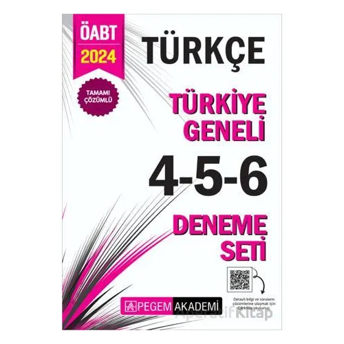2024 KPSS ÖABT Türkçe Tamamı Çözümlü Türkiye Geneli 4-5-6 (3lü Deneme Seti)