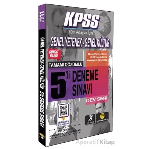 KPSS Genel Yetenek- Genel Kültür 5 Çözümlü Deneme - Kolektif - Tasarı Eğitim Yayınları