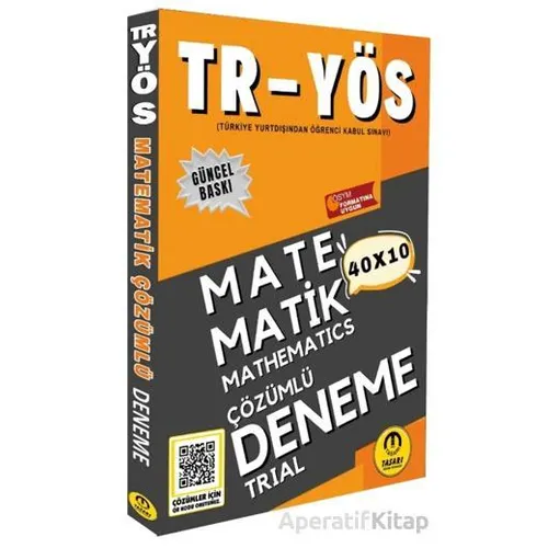 2025 TR YÖS Matematik 40X10 Çözümlü Deneme - Özgen Bulut - Tasarı Eğitim Yayınları