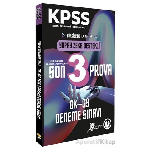 KPSS Genel Kültür Genel Yetenek Yapay Zeka Destekli Son 3 Prova - Kolektif - Tasarı Eğitim Yayınları