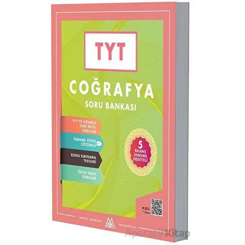TYT Coğrafya Soru Bankası 5 Deneme Hediyeli-Video Çözümlü - Marsis Yayınları