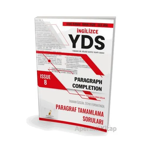 YDS İngilizce Paragraph Completion Issue 8 - Burak Yaşar - Pelikan Tıp Teknik Yayıncılık