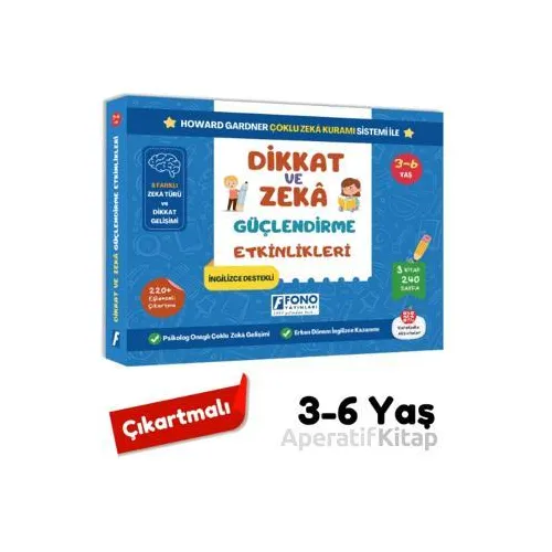 Dikkat ve Zeka Geliştirme Etkinlikleri Seti - Kolektif - Fono Yayınları