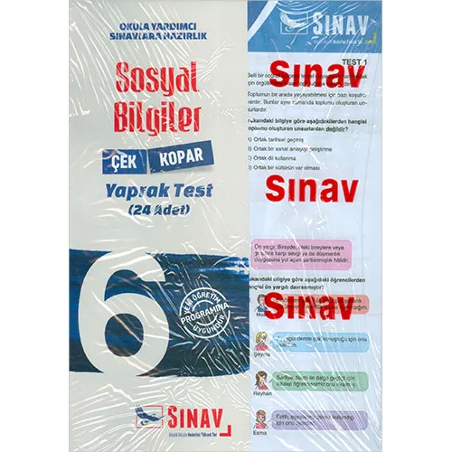 6.Sınıf Sosyal Bilimler Yaprak Test Sınav Dergisi Yayınları