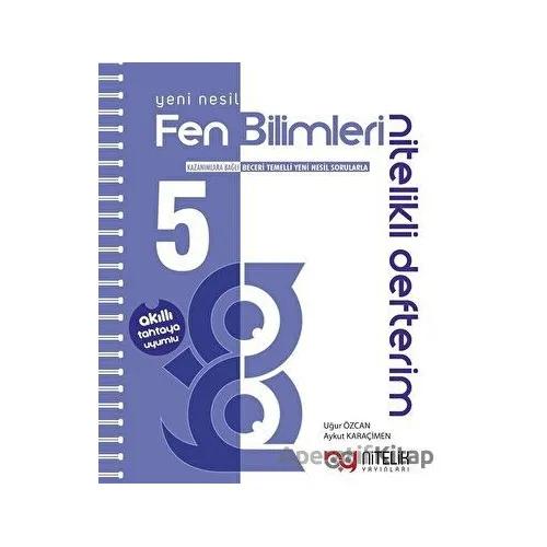 5. Sınıf Fen Bilimleri Nitelikli Defterim Nitelik Yayınevi (2024 Öncesi Müfredat)