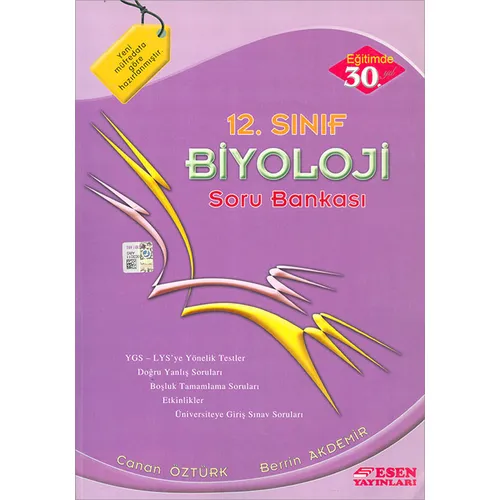 12. Sınıf Biyoloji Soru Bankası - Esen Yayınları