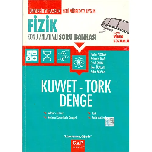 Fizik Kuvvet Tork Denge Konu Anlatımlı Soru Bankası Çap Yayınları