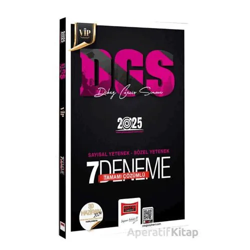 Yargı Yayınları 2025 DGS VİP Sayısal-Sözel Yetenek Tamamı Çözümlü 7 Deneme