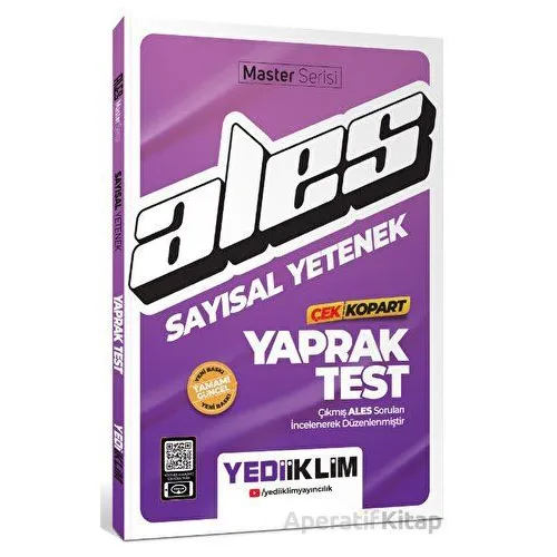 Yediiklim Yayınları 2025 Ales Sayısal Yetenek Çek Kopart Yaprak Test