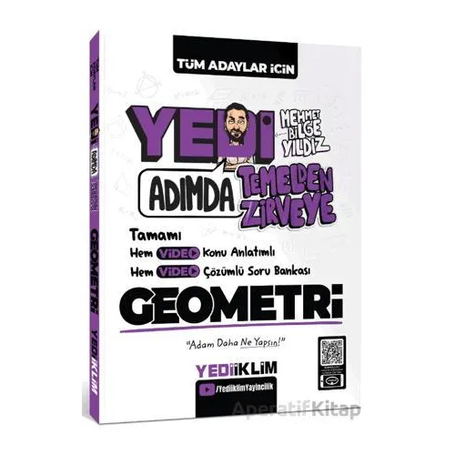 Yediiklim Yayınları Yedi Adımda Temelden Geometri Video Konu Anlatımlı Video Çözümlü Soru Bankası