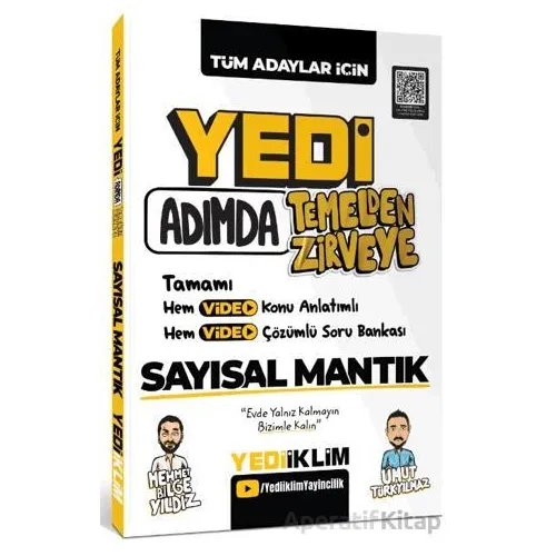 Yediiklim Yayınları Yedi Adımda Sayısal Mantık Video Konu Anlatımlı Video Çözümlü Soru Bankası