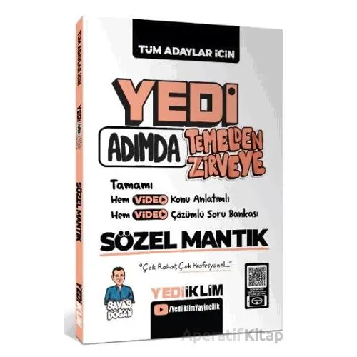 Yediiklim Yayınları Yedi Adımda Sözel Mantık Video Konu Anlatımlı Video Çözümlü Soru Bankası