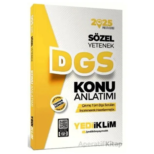 Yediiklim Yayınları 2025 DGS Sözel Yetenek Konu Anlatımı