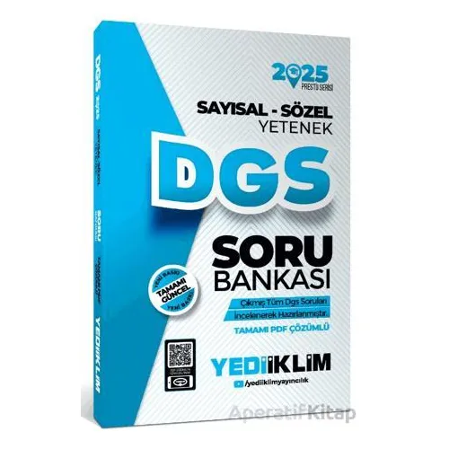 Yediiklim Yayınları 2025 DGS Prestij Serisi Sayısal-Sözel Yetenek Tamamı PDF Çözümlü Soru Bankası