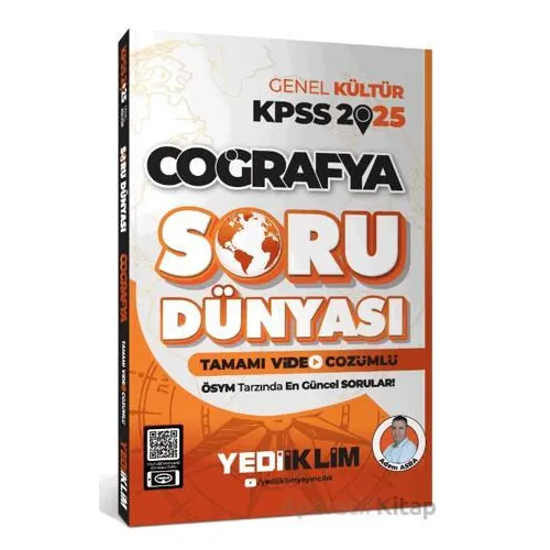 Yediiklim Yayınları 2025 KPSS Genel Kültür Coğrafya Tamamı Video Çözümlü Soru Dünyası