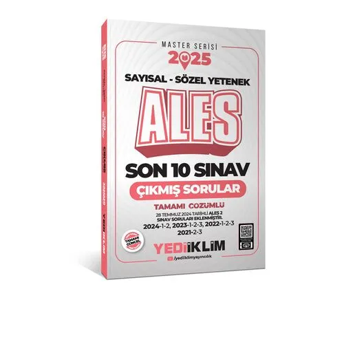 Yediiklim 2025 ALES Çözümlü Son 10 Sınav Çıkmış Sorular