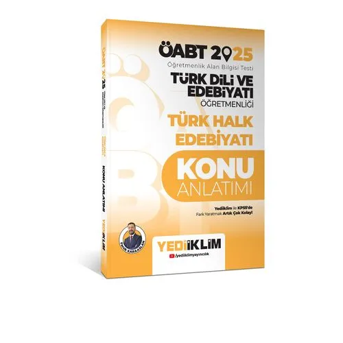 Yediiklim 2025 ÖABT Türk Dili ve Edebiyatı Öğretmenliği Türk Halk Edebiyatı Konu Anlatımı