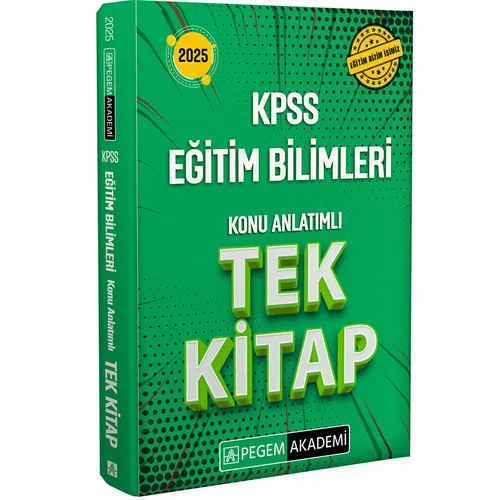 Pegem 2025 KPSS Eğitim Bilimleri Konu Anlatımlı Tek Kitap