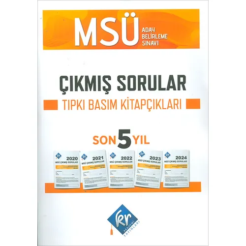 MSÜ Çıkmış Sorular Son 5 Yıl Tıpkı Basım Fasikülleri KR Akademi
