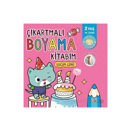 Çıkartmalı Boyama Kitabım - Doğum Günü - Kolektif - 0-6 Yaş Yayınları