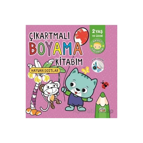 Çıkartmalı Boyama Kitabım-hayvan Dostlar - Kolektif - 0-6 Yaş Yayınları