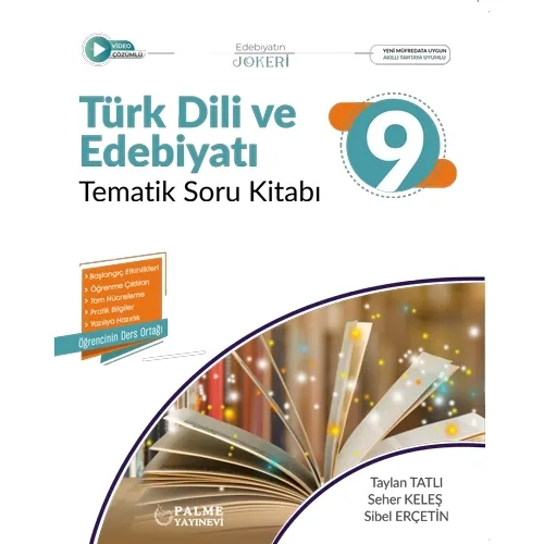 2025 - 9. Sınıf Türk Dili ve Edebiyatı Tematik Soru Kitabı - Palme Yayıncılık