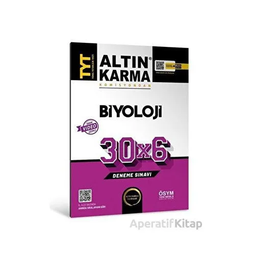 Altınkarma TYT Biyoloji 30x6 Deneme Sınavı