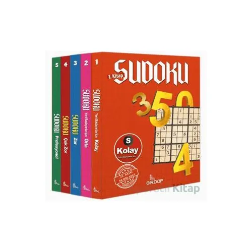 Kolaydan Zora Sudoku 5’li Set - Salim Toprak - Girdap Kitap
