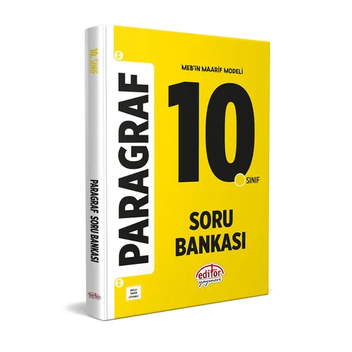 10.Sınıf Paragraf Soru Bankası Editör Yayınları