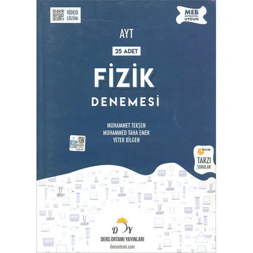 AYT 25 li Fizik Denemesi Ders Ortamı Yayınları