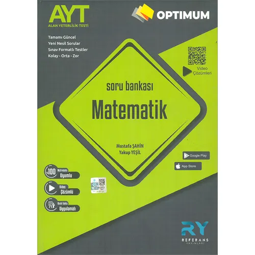 Optimum AYT Matematik Soru Bankası Video Çözümlü Referans Yayınları
