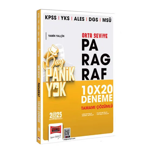 Yargı 2025 KPSS YKS ALES DGS MSÜ Çözümlü Panik Yok Orta Seviye Paragraf 10x20 Deneme