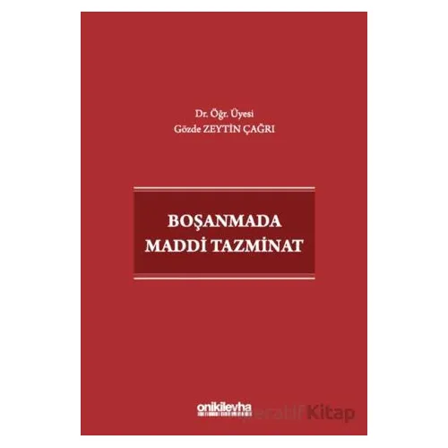 Boşanmada Maddi Tazminat - Gözde Zeytin Çağrı - On İki Levha Yayınları