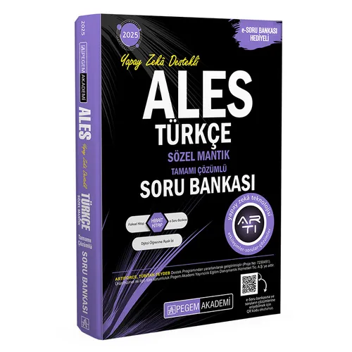2025 ALES Türkçe Sözel Mantık Tamamı Çözümlü Soru Bankası - Kolektif - Pegem Akademi Yayıncılık