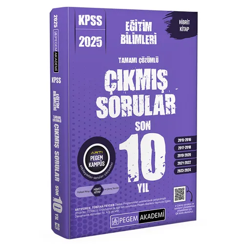 Pegem 2025 KPSS Eğitim Bilimleri Tamamı Çözümlü Çıkmış Sorular Son 10 Yıl