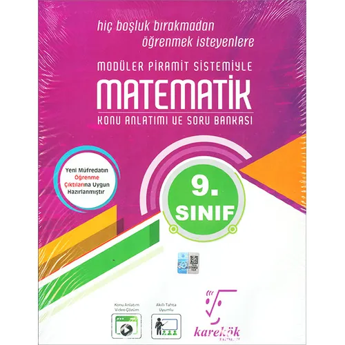 9.Sınıf Matematik Konu Anlatımlı ve Soru Bankası (Yeni Müfredat) Karekök Yayınları