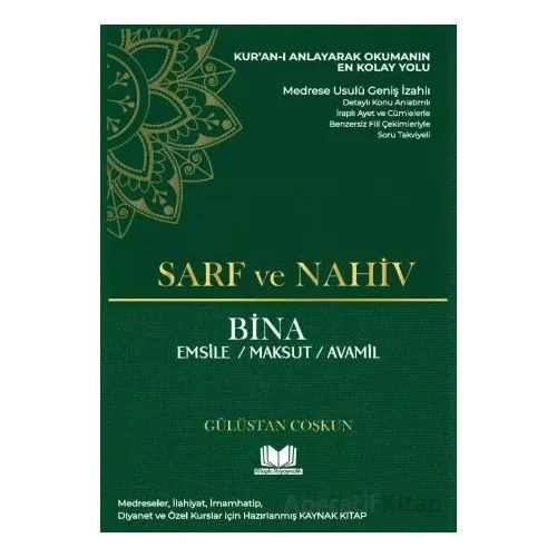 Sarf ve Nahiv - Bina - Gülüstan Coşkun - Kitap Kalbi Yayıncılık