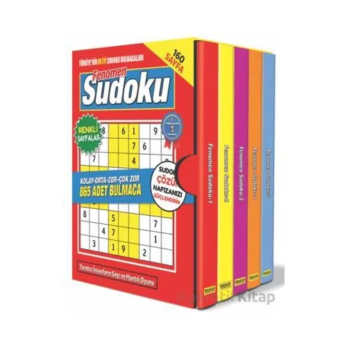 Fenomen Sudoku Bulmaca Seti - 5 Kitap - Kolektif - Maxi Yayıncılık