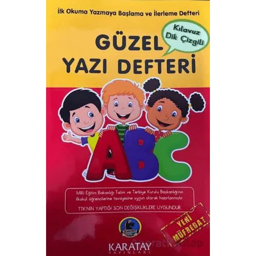 Güzel Yazı Defteri - Kılavuz Dik Çizgili - Orta Boy - Kolektif - Karatay Yayınları