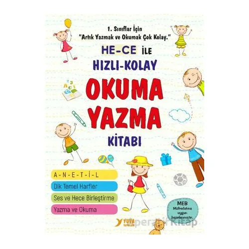 Hece ile Hızlı Kolay Okuma Yazma Kitabı - Kolektif - Yuva Yayınları