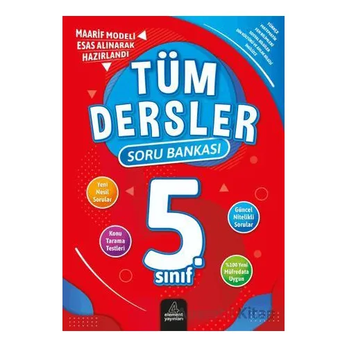 5. Sınıf Tüm Dersler Soru Bankası - Yunus Emre Çekiç - 4 Element Yayınları