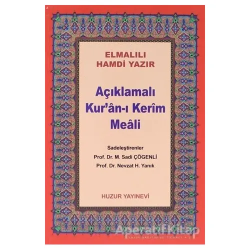 Açıklamalı Kur’an-ı Kerim Meali (Çanta Boy Metinsiz) (044)